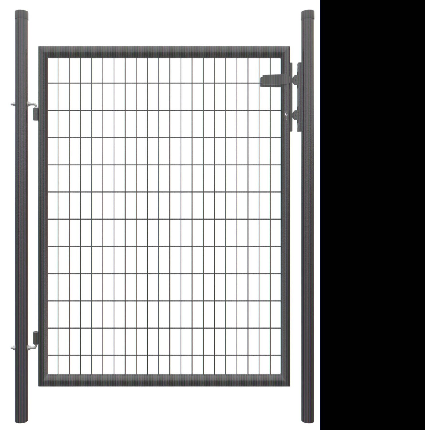 T & J Einzeltor inkl. Pfosten Strong Anthrazit 125 cm x 103 cm von Tetzner und Jentzsch
