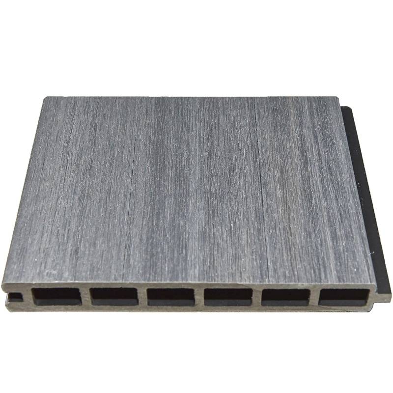 T&J Elskop-Serie WPC-Steckzaunsystem Grau 20 x 150 x 1790 mm von Tetzner und Jentzsch