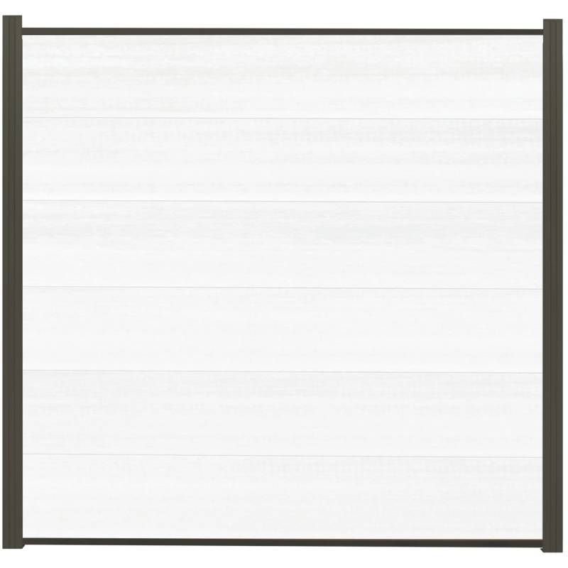 T & J Elze-Serie Zaunset WPC-Steckzaunsystem Weiß-coextrudiert 179 x 176 cm von Tetzner und Jentzsch