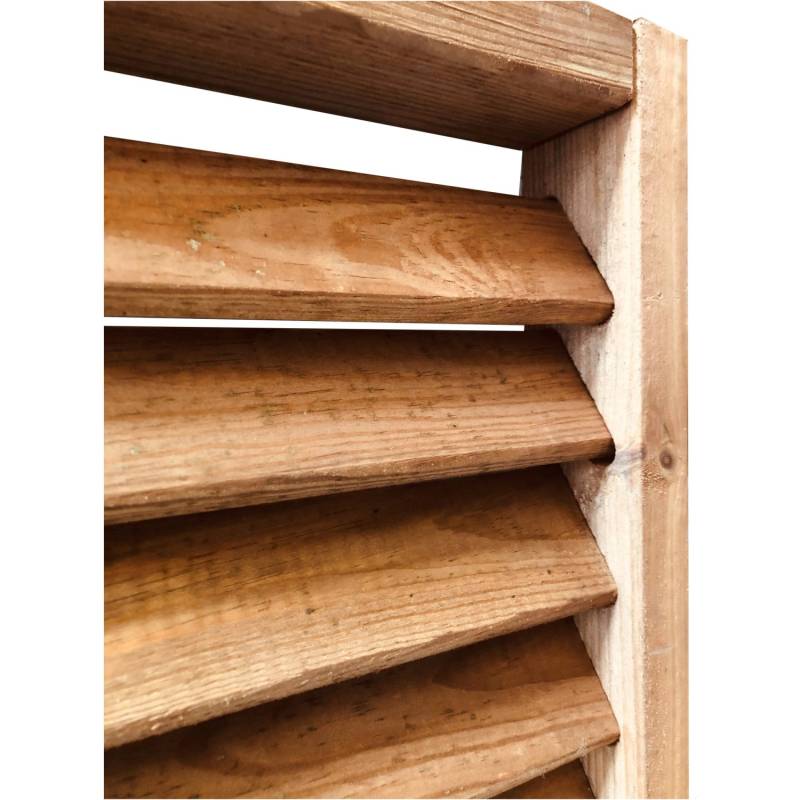 T & J Jalousie-Zaun Braun 180 x 180 cm von Tetzner und Jentzsch