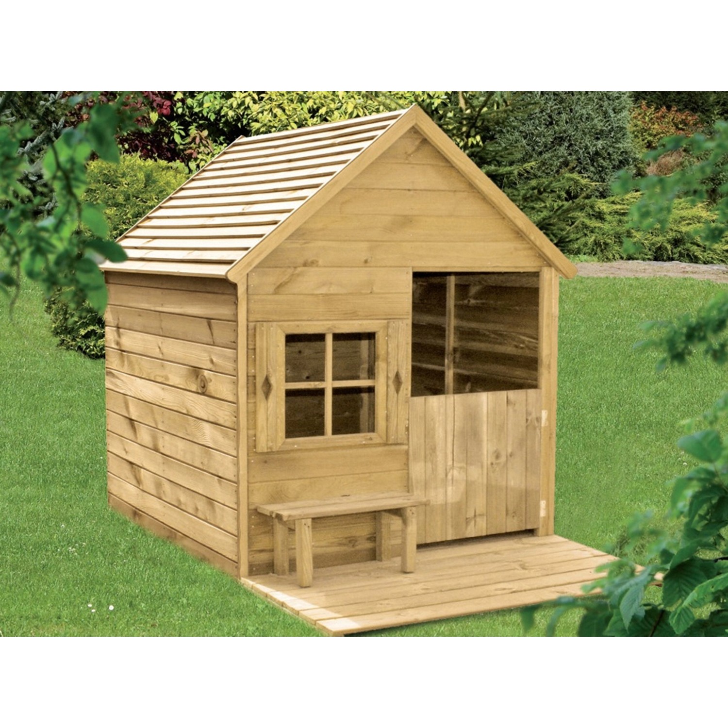 T & J Kinderspielhaus Heidi BxTxH 117 cm x 164 cm x 159 cm T & J Kinderspielhaus Heidi BxTxH 117 cm x 164 cm x 159 cm von Tetzner und Jentzsch