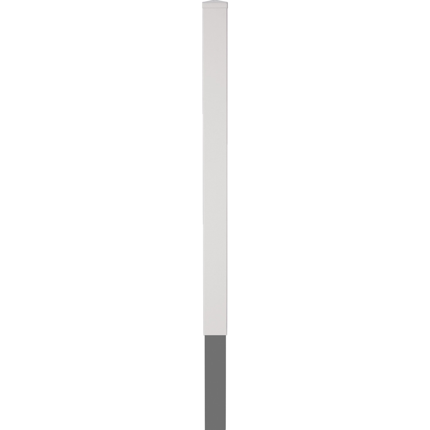 T & J Kunststoffpfosten Lightline Weiß  zum Einbetonieren 9 x 9 x 240 cm von Tetzner und Jentzsch