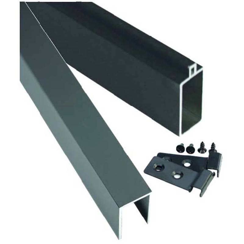 T & J Sichtschutzzaun-Anschlusselement mit 2 Leisten Öland Anthrazit 20 x 40 mm von Tetzner und Jentzsch