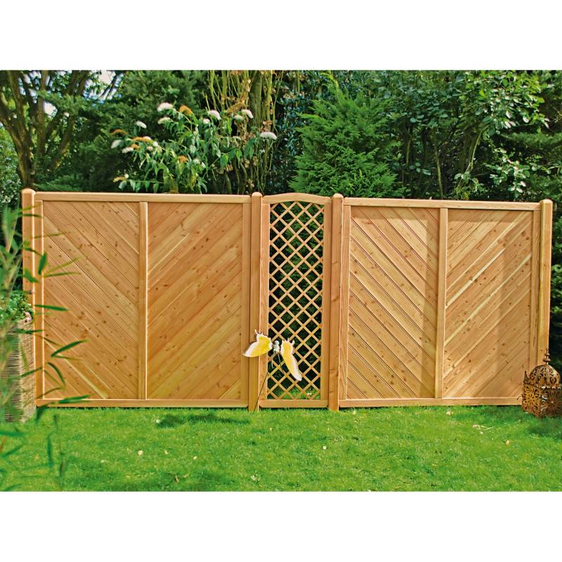 T & J Sichtschutzzaun Classico Douglasie 180 x 180 cm von Tetzner und Jentzsch