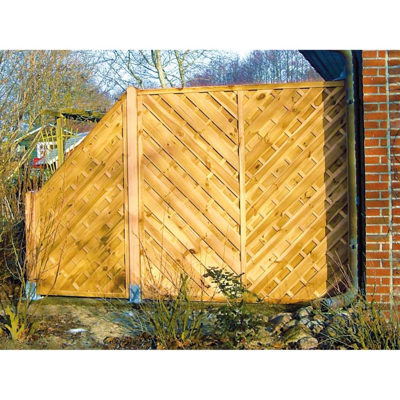 T & J Sichtschutzzaun Maxi-Diagonal-Serie 1 Grün 180 x 180 cm von Tetzner und Jentzsch