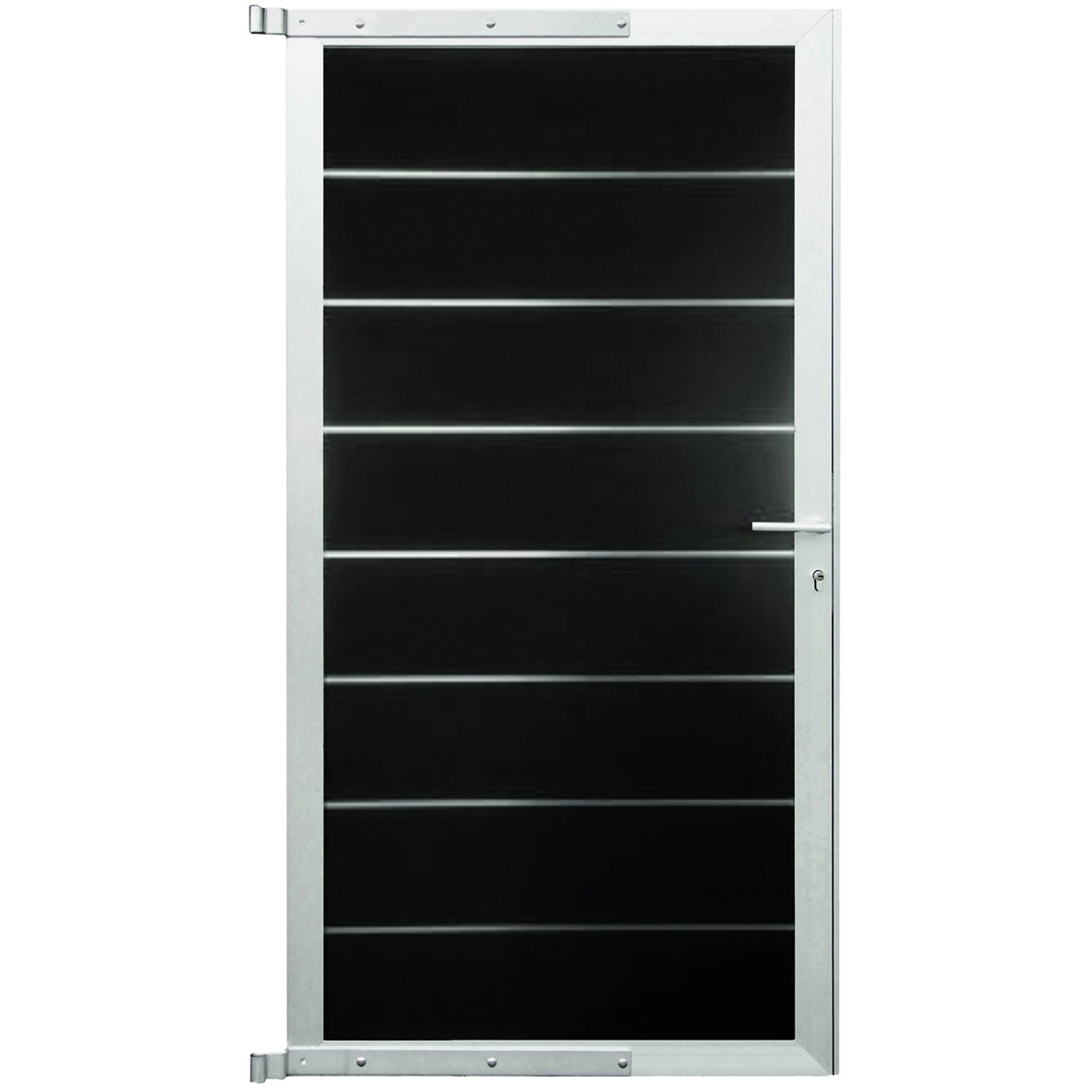 T & J Tor für Sichtschutzzaun Gotland 90 cm x 175 cm Schiefergrau/ Silber von Tetzner und Jentzsch