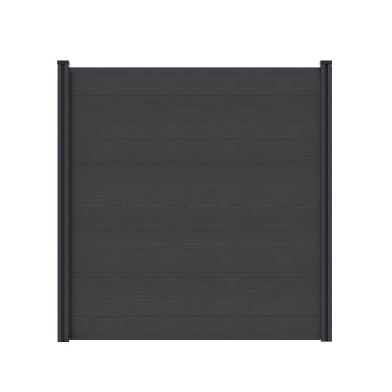 T&J WPC-Steckzaunset Max Coextrudiert 175 cm x 172 cm Charcoal von Tetzner und Jentzsch