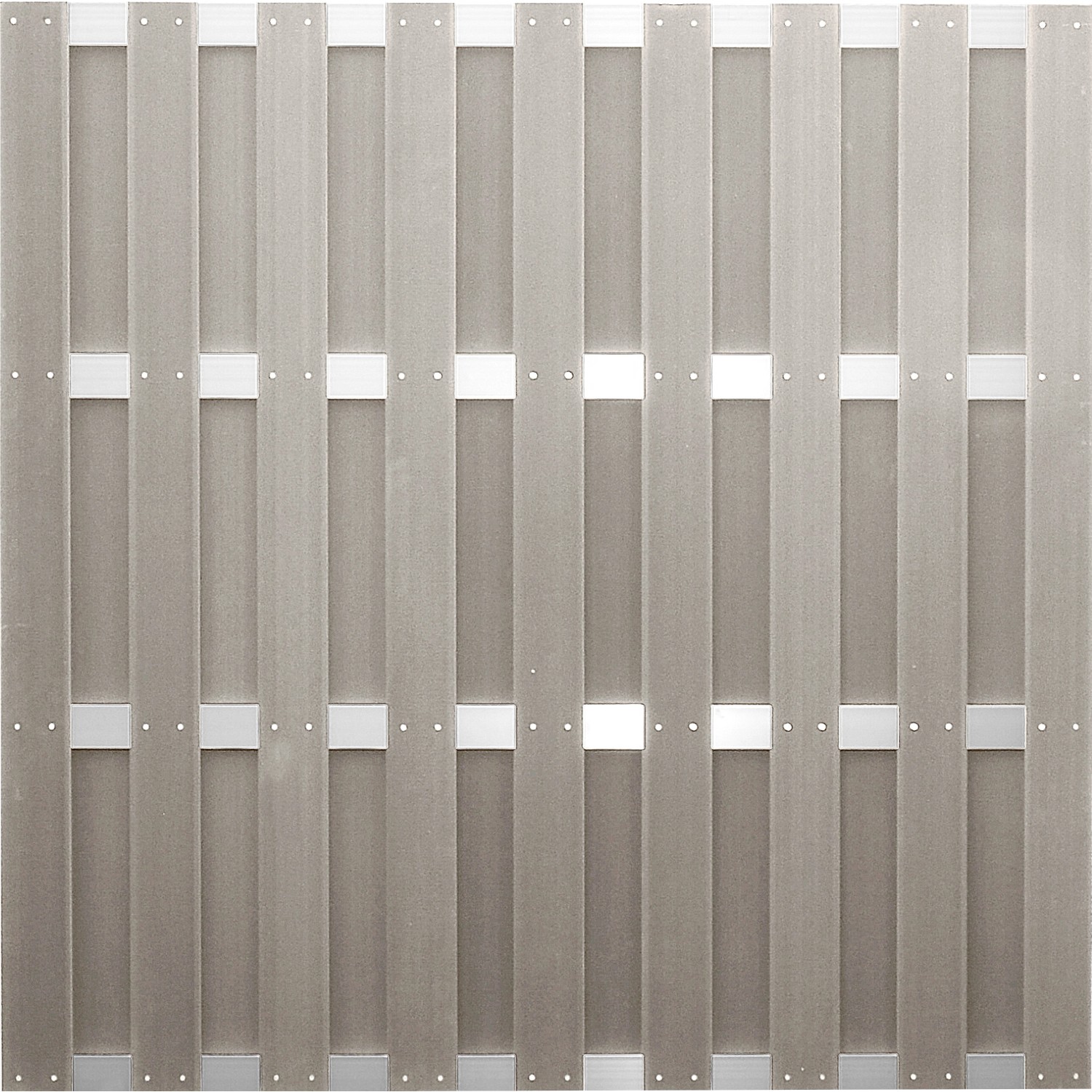 T & J Zaunelement aus Jinan-Serie 180 cm x 180 cm Grau von Tetzner und Jentzsch