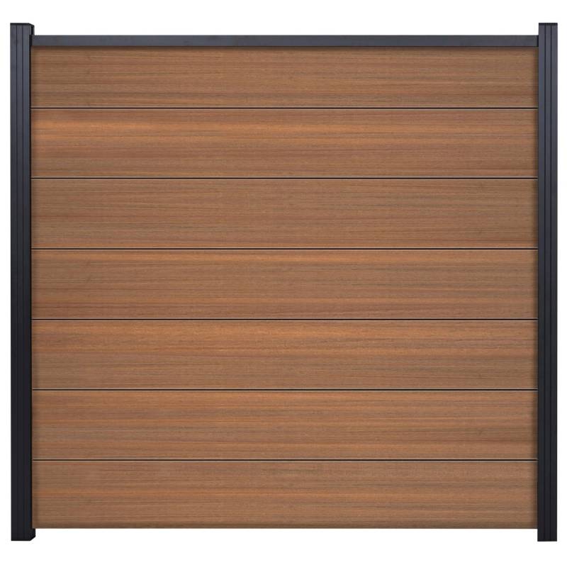 T&J Zaunset Tjörn 7 Lamellen Coextrudiert 179,5 cm x 24,5 cm Mahagoni von Tetzner und Jentzsch