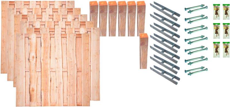 Tetzner & Jentzsch Bohlenzaun Lincoln 4, (Set), 6 Elemente, LxH: 1143x180 cm von Tetzner & Jentzsch