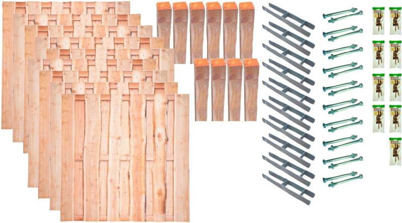 Tetzner & Jentzsch Bohlenzaun Lincoln 7, (Set), 9 Elemente, LxH: 1710x180 cm von Tetzner & Jentzsch