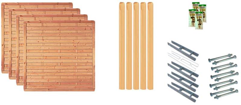 Tetzner & Jentzsch Dichtzaun Atlanta 2, (Set), 4 Elemente, LxH: 765x180 cm von Tetzner & Jentzsch