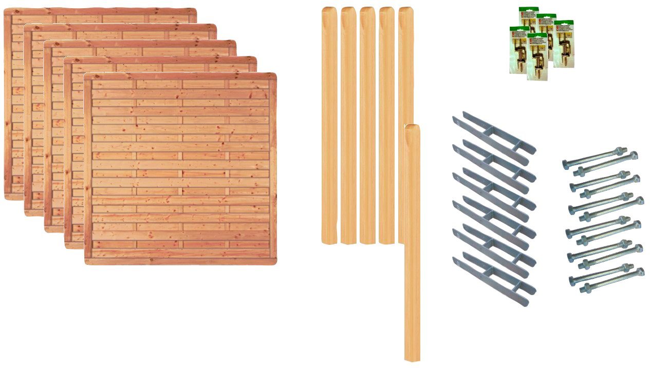 Tetzner & Jentzsch Dichtzaun Atlanta 3, (Set), 5 Elemente, LxH: 954x180 cm von Tetzner & Jentzsch