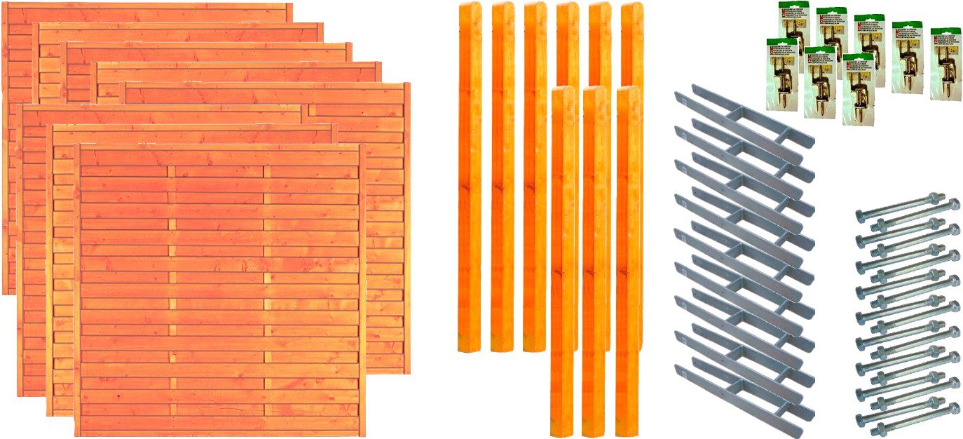 Tetzner & Jentzsch Dichtzaun San Diego 6, (Set), 8 Elemente, LxH: 1521x180 cm von Tetzner & Jentzsch