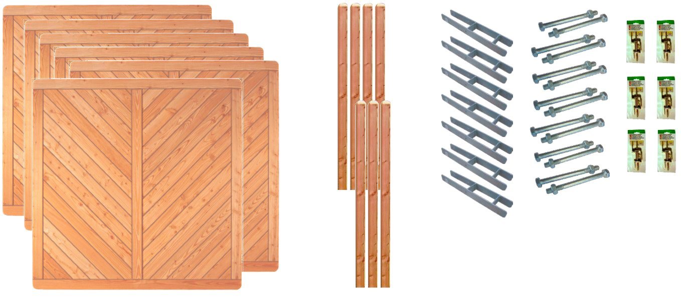 Tetzner & Jentzsch Dichtzaun Springfield 4, (Set), 6 Elemente, LxH: 1143x180 cm von Tetzner & Jentzsch