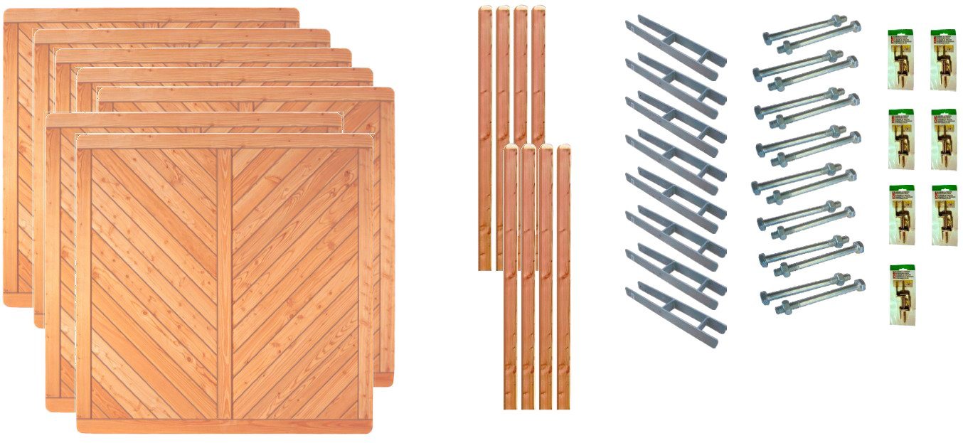 Tetzner & Jentzsch Dichtzaun Springfield 5, (Set), 7 Elemente, LxH: 1332x180 cm von Tetzner & Jentzsch