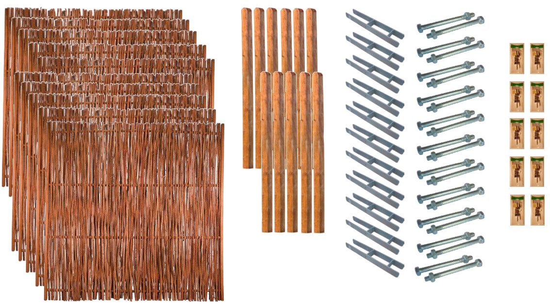 Tetzner & Jentzsch Geflechtzaun Portland 8, (Set), 10 Elemente, LxH: 1899x180 cm von Tetzner & Jentzsch