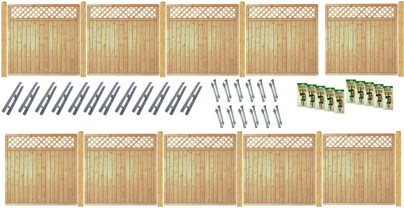 Tetzner & Jentzsch Sichtschutzelement COLUMBIA 8, (Set), kesseldruckimprägniert von Tetzner & Jentzsch