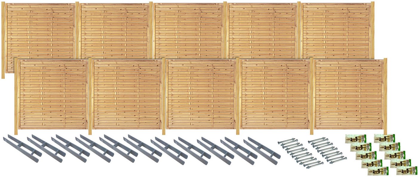 Tetzner & Jentzsch Sichtschutzelement Las Vegas 8, (Set), kesseldruckimprägniert von Tetzner & Jentzsch