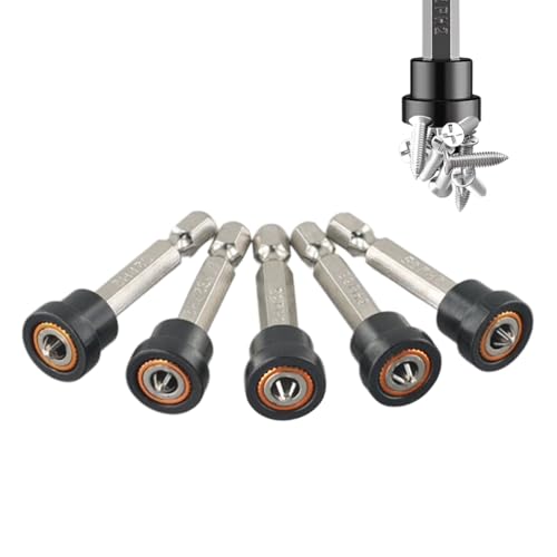 Teursa Teursa Magnetischer Trockenbau-Schrauben-Setter, PH2-Bits für Gipskarton, Sechskantschaft, Positionierungs-Bit, einfache Trockenbau-Installation, Bohrer-Zubehör (5 Stück, 5,1 cm) von Teursa