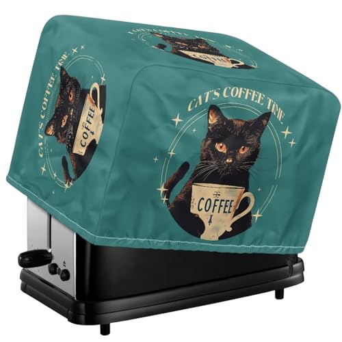 Tevecatos Abdeckung für Toaster, Staubdach, waschbar, Universalgröße, wiederverwendbar, für Toaster, Brotbackmaschine, Schutz für Küchenzubehör, Dekoration, 4 Scheiben von Tevecatos