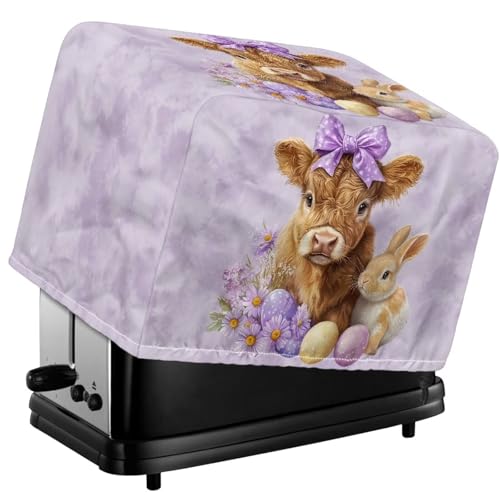 Tevecatos Toaster-Abdeckung mit Gänseblümchen-Blumenmuster, mit Osterei, Kaninchen, Rinderdruck, waschbar, kleine Geräte, Staubschutz, Toaster, staubdichte Abdeckung für Ostern, Küche, Heimdekoration Tevecatos Toaster-Abdeckung mit Gänseblümchen-Blumenmuster, mit Osterei, Kaninchen, Rinderdruck, waschbar, kleine Geräte, Staubschutz, Toaster, staubdichte Abdeckung für Ostern, Küche, Heimdekoration von Tevecatos