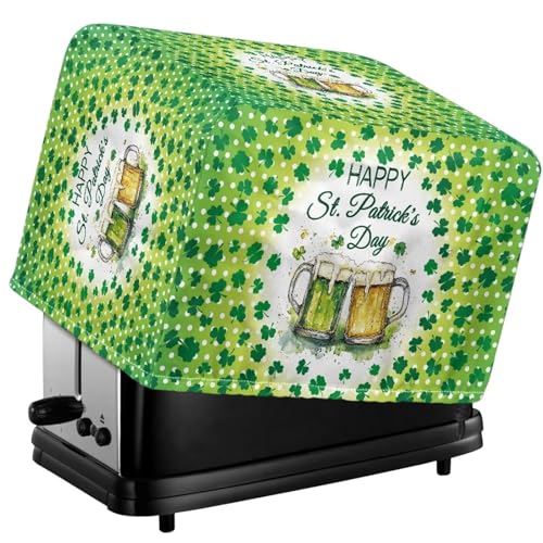 Tevecatos Toaster-Ofentuchabdeckung, staubdicht, wiederverwendbar, kleine Geräte, Schutzhülle für St. Patrick's Day, Küche, Heimdekoration, 4 Scheiben von Tevecatos