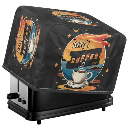 Tevecatos Toaster-Schutzabdeckung mit Sonnenuntergang-Kaffee-Aufdruck, staubdicht, Brotmaschinenschutz, wasserdichtes Polyestergewebe, Toaster-Ofenabdeckung, Backgeschirr-Schutz für Küche Tevecatos Toaster-Schutzabdeckung mit Sonnenuntergang-Kaffee-Aufdruck, staubdicht, Brotmaschinenschutz, wasserdichtes Polyestergewebe, Toaster-Ofenabdeckung, Backgeschirr-Schutz für Küche von Tevecatos