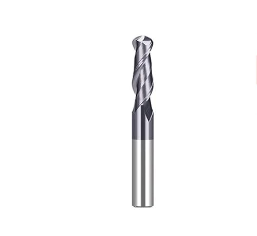 Ball Nose Carbide Schaftfräser 1/4 1/2 Schaft CNC Fräser Fräser Doppelflöten Spiralfräser for die Holzbearbeitung(6.35x6.35x25.4x63.5) von Teweakt