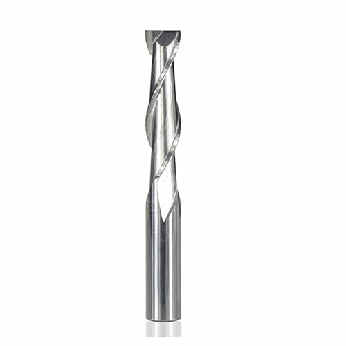 Flachschaftfräser 6 mm Schaft 2 Flöte Spiralfräser CNC-Fräser Holzgravur Bit Hartmetall-Schaftfräser(4x28x50) von Teweakt