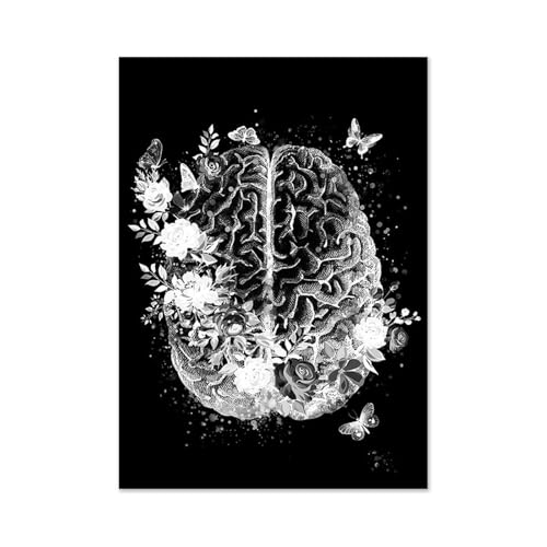 Schwarz-Weiß-Anatomie-Skelett-Wandkunst, Poster und Drucke(202104NQ624D,10x15cm No Frame) von Teweakt