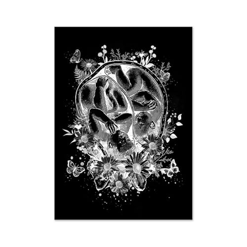 Schwarz-Weiß-Anatomie-Skelett-Wandkunst, Poster und Drucke(202104NQ624I,20x25cm No Frame) von Teweakt