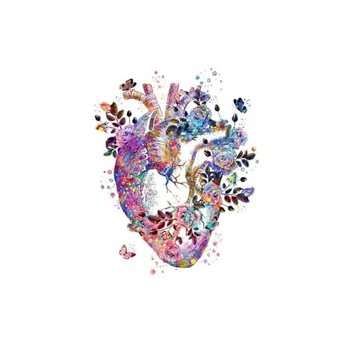 Aquarell Blumen Anatomie Poster und Druck Physiologie Spritze Stethoskop Herz Lunge Wandkunst Leinwand Malerei Innenraum Dekor(B,30X40cm No Framed) von Teweakt