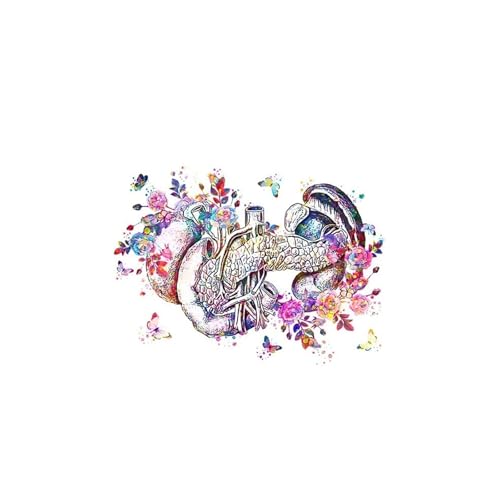 Aquarell Blumen Anatomie Poster und Druck Physiologie Spritze Stethoskop Herz Lunge Wandkunst Leinwand Malerei Innenraum Dekor(J,30X40cm No Framed) von Teweakt