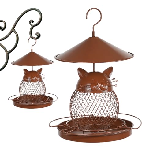 Eichhörnchensicheres Vogelfutterhaus Für Draußen, Fuchssicheres Metallnetz-Vogelfutterhaus, Kippfest Finkenfutterstation Für Balkon Garten Terrasse Baum von Tewzafiya