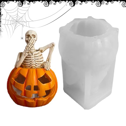 Halloween Silikonformen - Skelett Silikon Form Für Grusel Kerzen,Handgemachte Deko Für Torten Kekse Schokolade Dessert Tischdekoration von Tewzafiya