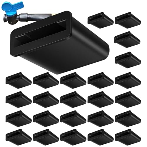 Klappbares Bewässerungsreihenende | Tropfschlauch Set - 25 Stück Anschlusssystem 16mm für Außenbereich Gewächshaus Garten von Tewzafiya