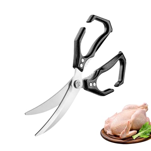 Küchenschere | 2 In 1 Fleischschere Mit Nussknacker | Robuste Edelstahl Multifunktions Küchenschere für Obst Salat Küchenschere | 2 In 1 Fleischschere Mit Nussknacker | Robuste Edelstahl Multifunktions Küchenschere für Obst Salat von Tewzafiya