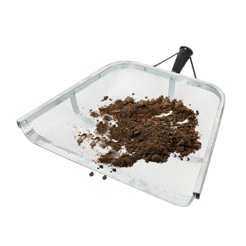 Sandsiebschaufel, Gartensieb für Erde - Leicht zu greifende Bodensieb-Siebschaufel aus Edelstahl | Ergonomische multifunktionale Bauernhofschaufel, Erntesieb-Sammelwerkzeug für die Garten- und Landwir Sandsiebschaufel, Gartensieb für Erde - Leicht zu greifende Bodensieb-Siebschaufel aus Edelstahl | Ergonomische multifunktionale Bauernhofschaufel, Erntesieb-Sammelwerkzeug für die Garten- und Landwir von Tewzafiya