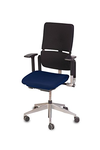 TexDeko Bezug für Bürostuhl - Husse für Bürodrehstuhl & Schreibtischstuhl, Chefsessel, Bürosessel „one Size fits All“ (blau) von TexDeko