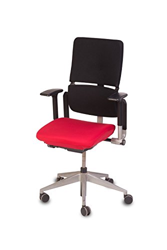 TexDeko Bezug für Bürostuhl Sitzbezug elastischer Überzug atmungsaktiv one Size fits All (Rot), Made in EU von TexDeko