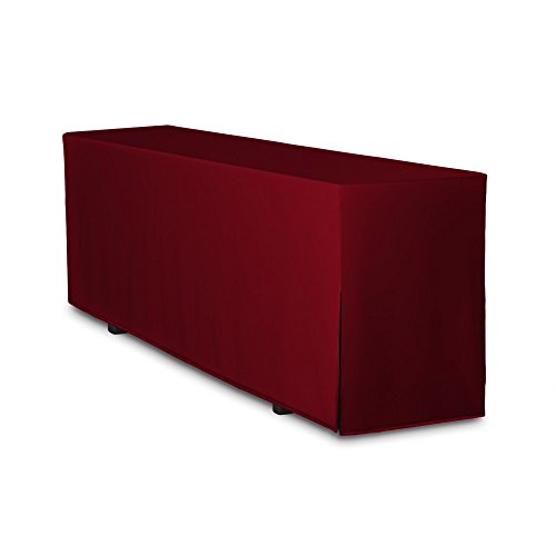 TexDeko® Biertischhusse Premium für Bierzeltgarnitur 220 x 50cm Blickdicht waschbar nur Tisch (Bordeaux) von TexDeko