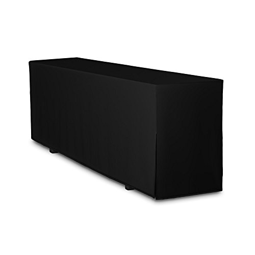 TexDeko® Biertischhusse Premium für Bierzeltgarnitur 220 x 70cm Blickdicht waschbar nur Tisch (Schwarz) von TexDeko