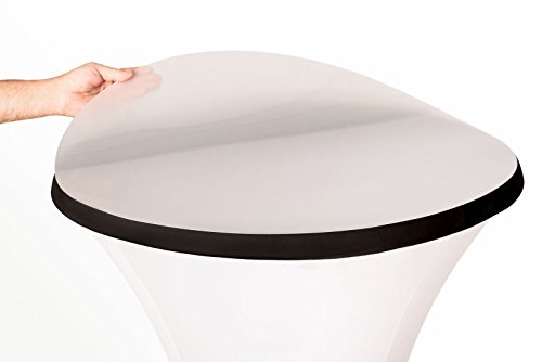 TexDeko® 2er-Pack Schutzplatte für Stehtische Bistrotische, Stehtischhussen, Abdeckplatte aus Kunststoff (Ø 78 cm) von TexDeko