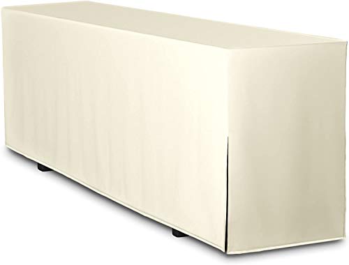 TexDeko® Biertischhusse Premium für Bierzeltgarnitur 220 x 60cm Blickdicht waschbar nur Tisch (Creme) von TexDeko