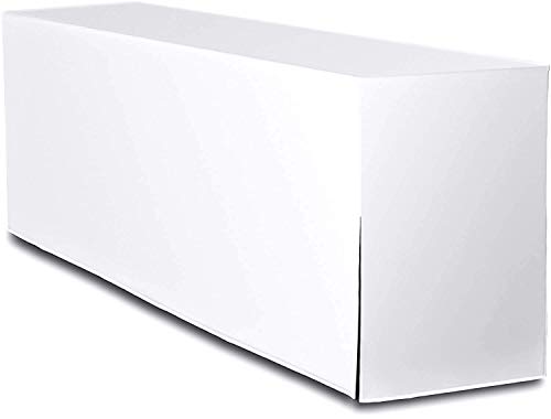 TexDeko® Biertischhusse Premium für Bierzeltgarnitur 220 x 60cm Blickdicht waschbar nur Tisch (Weiß) von TexDeko