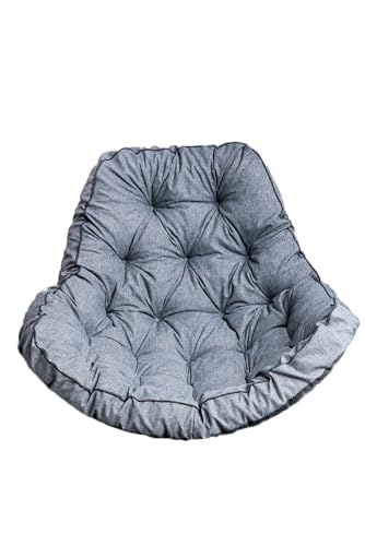 TexDeko® Ecolen Hängesessel Kissen Outdoor für Hängekorb mit UV-Schutz & wasserabweisend Anti-Rutsch Polster für Rattan Hängeschaukel Schaukelkorb – Perfekt für Garten, Terrasse, Balkon (Grau) von TexDeko