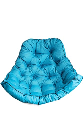 TexDeko® Ecolen Hängesessel Kissen Outdoor für Hängekorb mit UV-Schutz & wasserabweisend Anti-Rutsch Polster für Rattan Hängeschaukel Schaukelkorb – Perfekt für Garten, Terrasse, Balkon (Aqua) von TexDeko