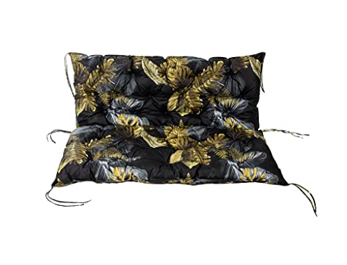 TexDeko® Garden Palettenauflage 120x60cm mit Rückenlehne wasserabweisend UV - beständig Premium Sitzkissen gesteppt für Europaletten Palettenkissen Palettenpolster (Blume) von TexDeko