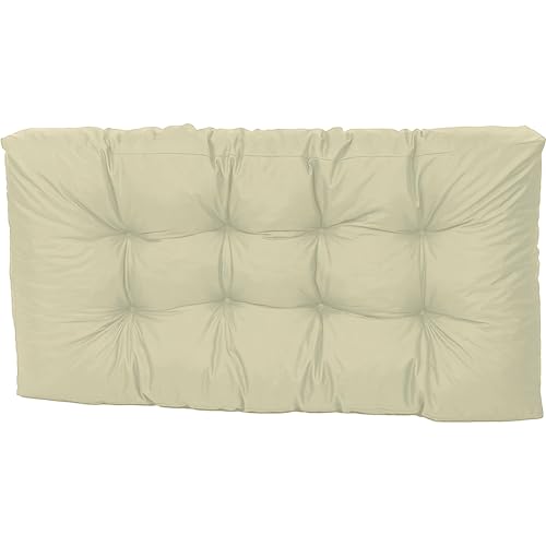 TexDeko® Garden Palettenkissen wasserabweisend UV - beständig Premium Sitzkissen gesteppt 120x40x18cm Palettenauflage für Europaletten Palettenmöbel Palettenpolster (Sand) von TexDeko